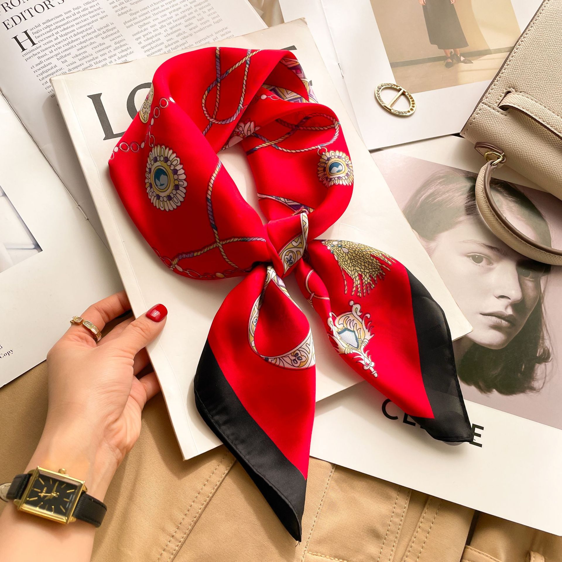 Luxury Bags Trend 2025 - 2025 Luxury Fashion Print 70*70cm Silk