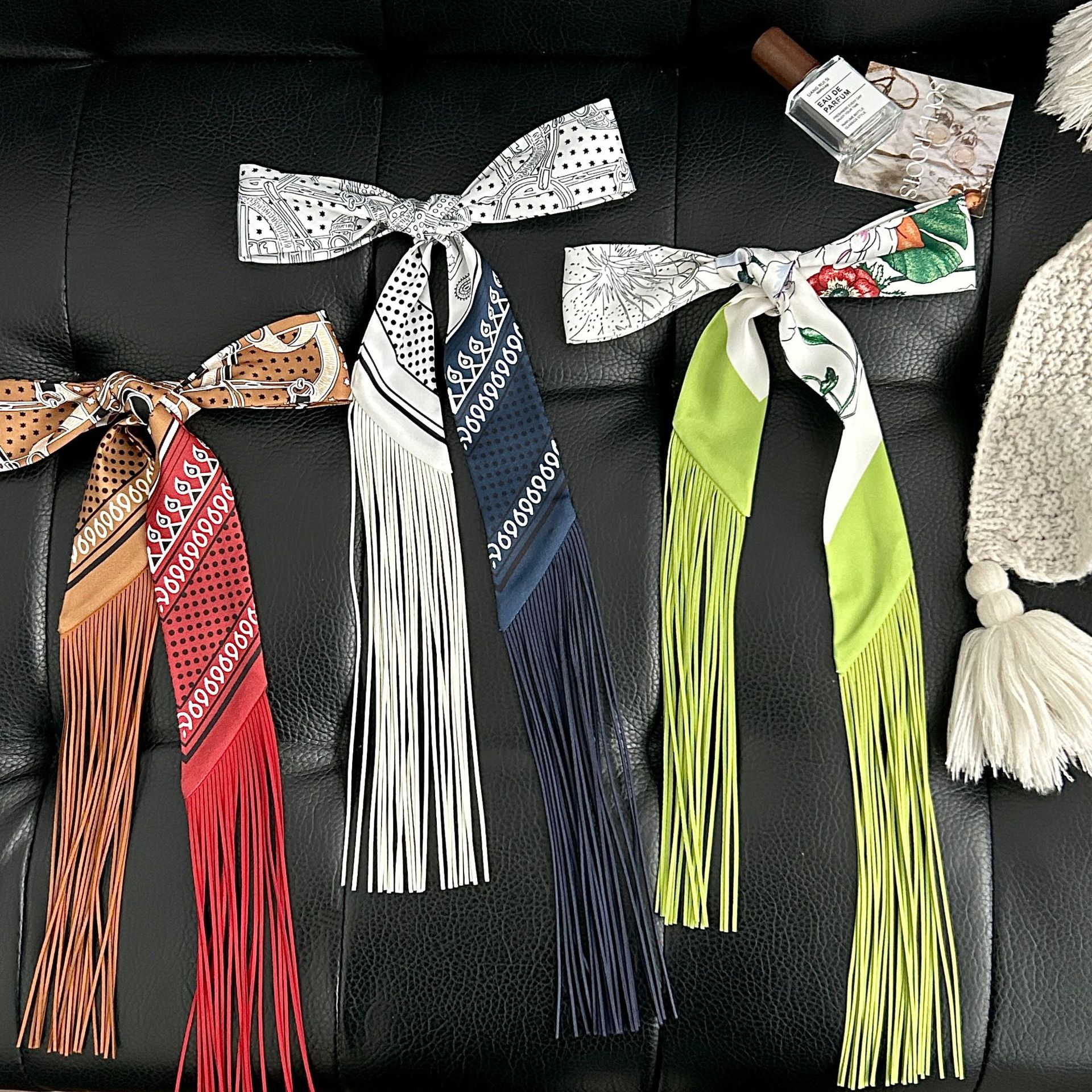 Luxury Tassel Skinny Scarf for - مراجعة Luxury Bags Online وسعره