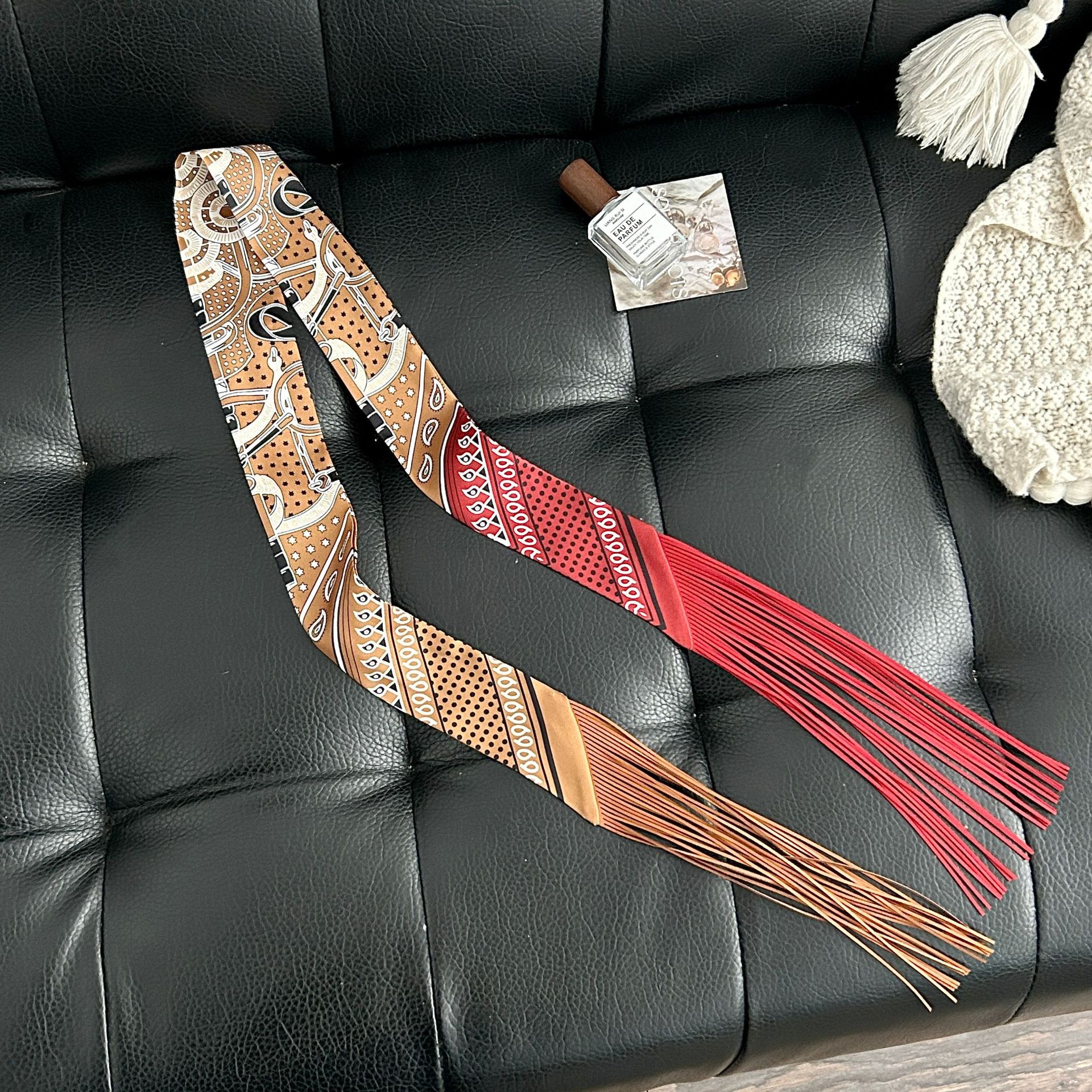 Luxury Tassel Skinny Scarf for - مراجعة Luxury Bags Online وسعره