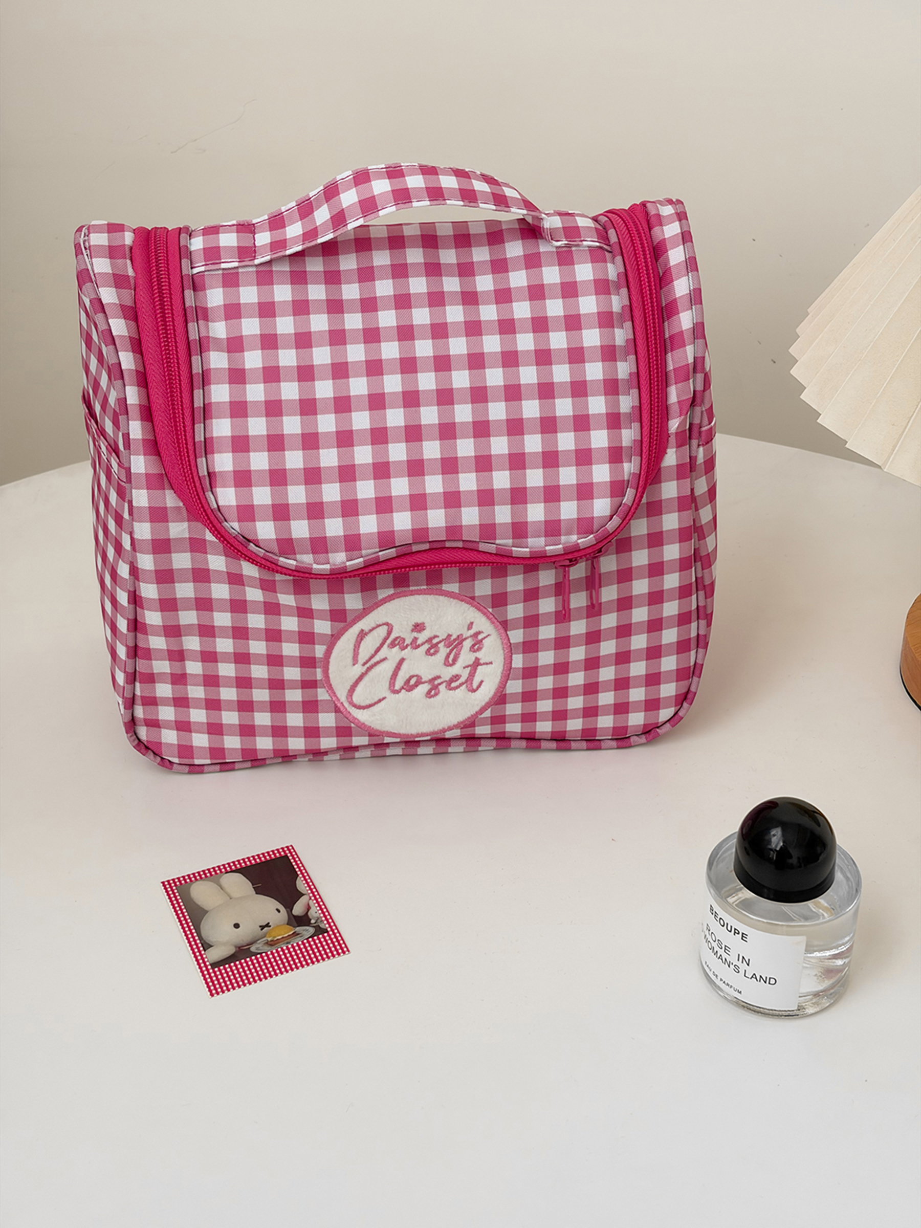 Airfriend Cute Grid Makeup Bag - مراجعة Luxury Bags In China Wholesale وسعره