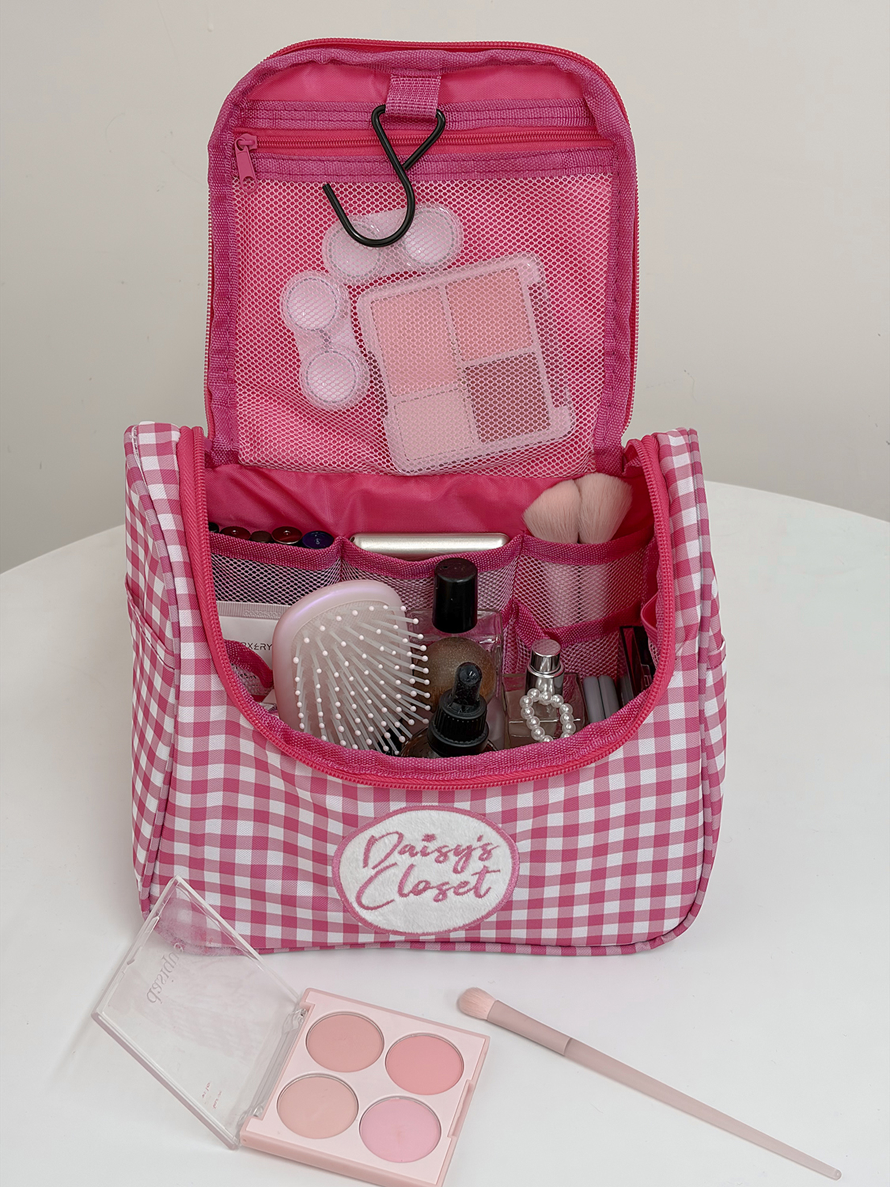 Airfriend Cute Grid Makeup Bag - مراجعة Luxury Bags In China Wholesale وسعره