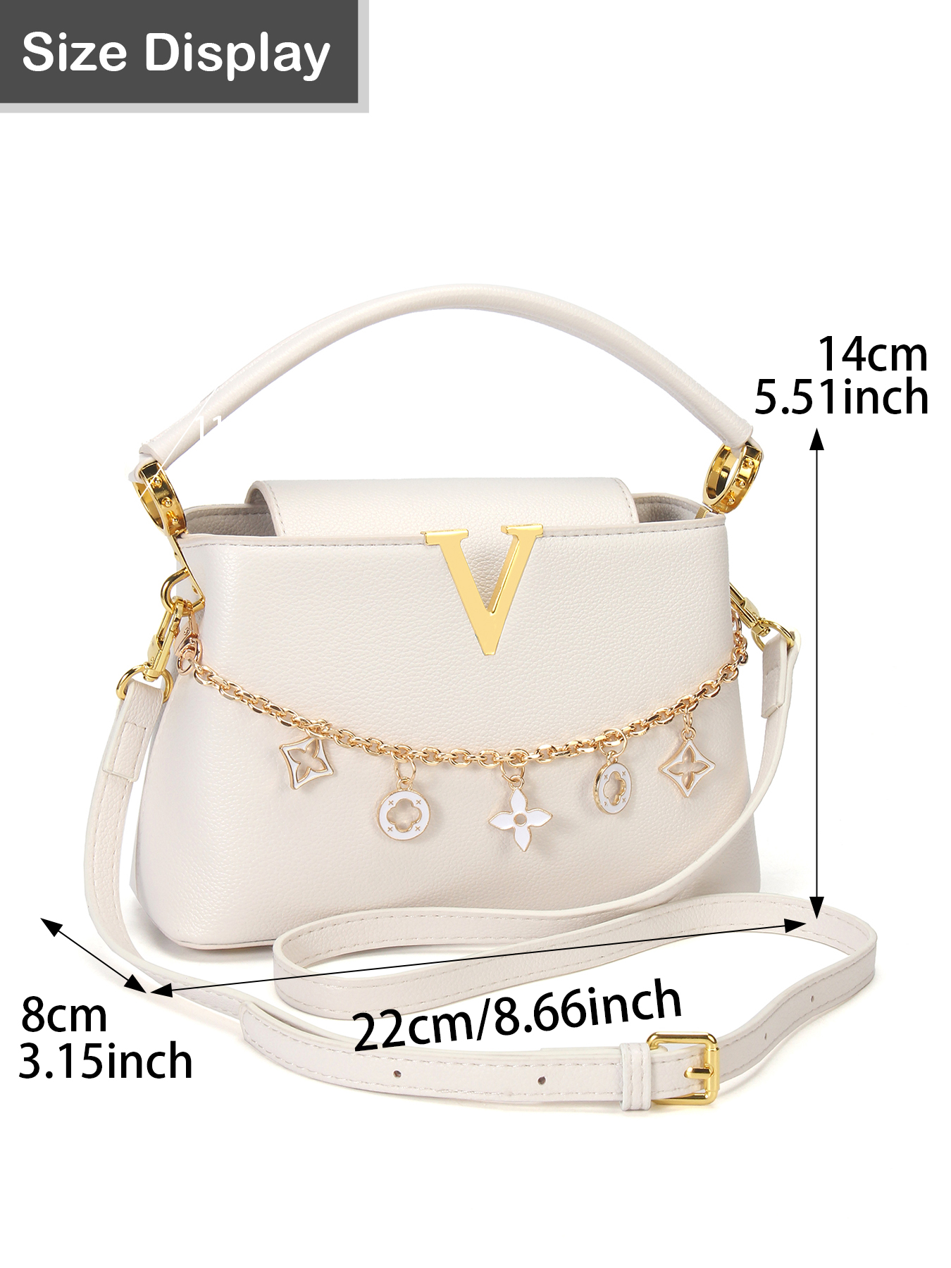 Gold V-Shaped Embellished Wome - مراجعة Luxury Bags That Are Affordable وسعره
