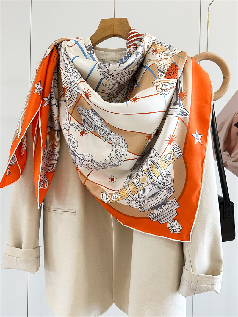 Luxury Brand Scarf Large Silk  - مراجعة Luxury Bags Shopping وسعره