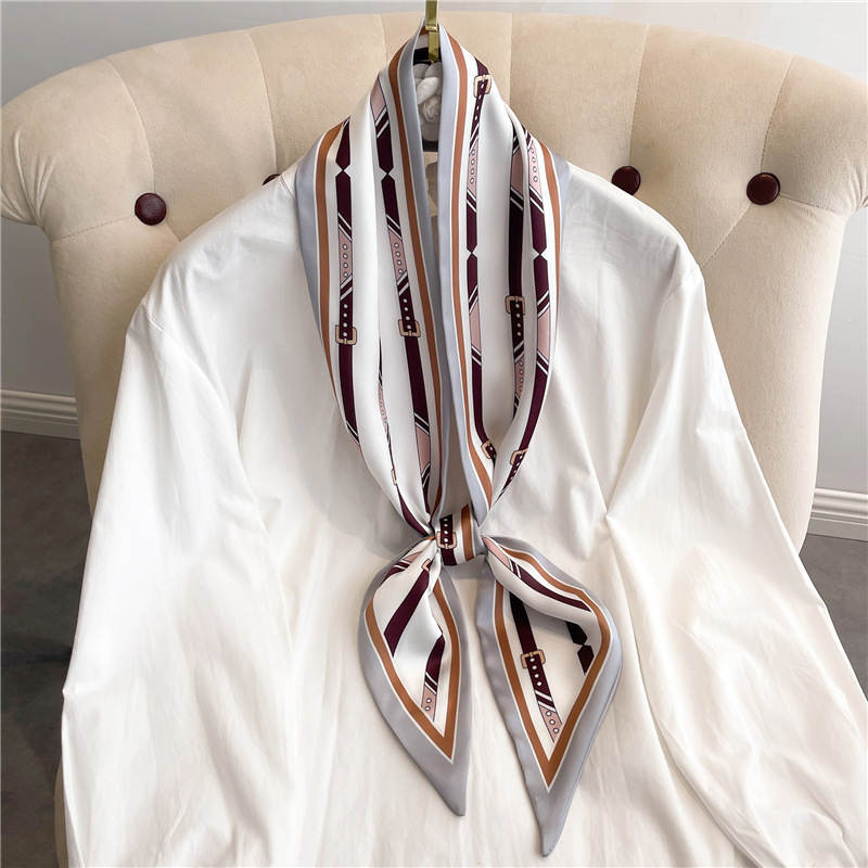 Fashion Print Long Silk Scarf  - مراجعة Luxury Bags Online وسعره