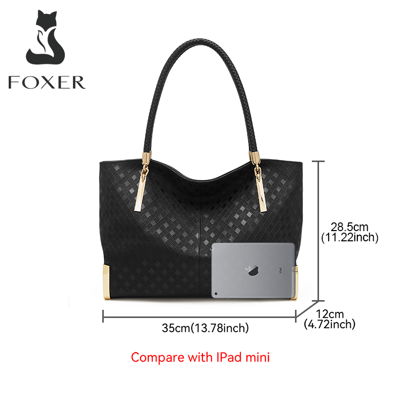 FOXER Genuine Leather Lady's H - مراجعة Luxury Bags Best وسعره