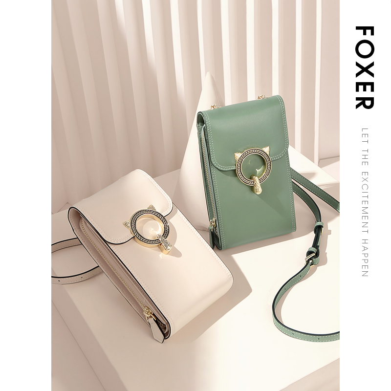 FOXER Brand Split Leather Cell - مراجعة Luxury Bags Trend 2025 وسعره